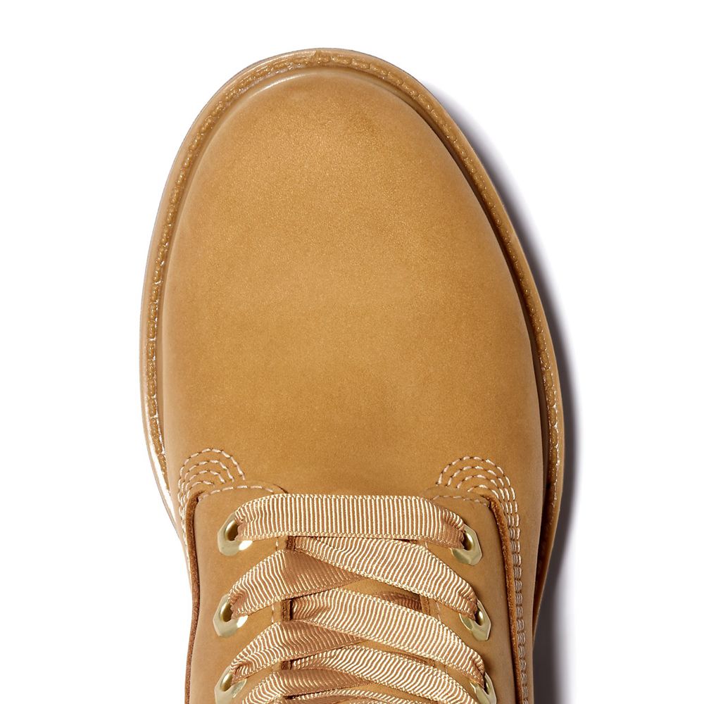 Bototos Timberland Mujer 6-Inch Premium Waterproof Made With Liberty Fabric Marrones - Chile MOC-376